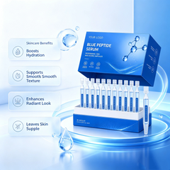 Private Label Blue Peptide Serum Ampoule OEM/ODM | Custom Facial Ampoule Manufacturer