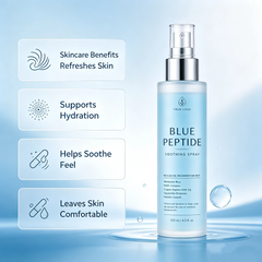 Private Label Blue Peptide Soothing Spray OEM/ODM | Custom Facial Mist Manufacturer