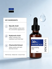 50% Glycolic Acid Peel Serum 15ml | Professional AHA Skincare Solution | OEM ODM Manufacturer