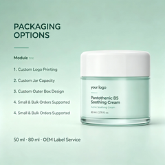 Pantothenic B5 Soothing Cream Hydrating Facial Moisturizer Skin Care Cream OEM Private Label