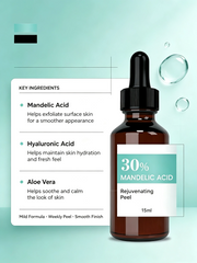 30% Mandelic Acid Peel Serum 15ml | Professional AHA Skincare Formula | Private Label OEM ODM