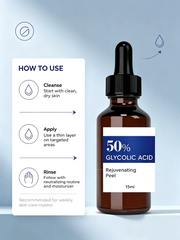 50% Glycolic Acid Peel Serum 15ml | Professional AHA Skincare Solution | OEM ODM Manufacturer