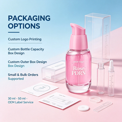 Custom Logo Rose PDRN Facial Serum Hydrating Beauty Essence Private Label Skin Care Product