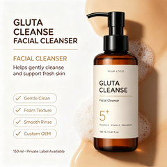 Glutathione Facial Cleanser Vitamin C Niacinamide Face Wash Daily Skin Care OEM Private Label