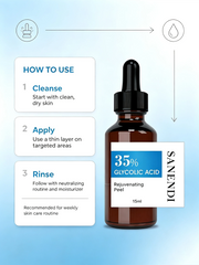 35% Glycolic Acid Peel Serum 15ml | Advanced AHA Skincare Formula | Private Label OEM ODM