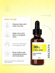 30% Citric Acid Peel Serum 15ml | Vitamin C Inspired AHA Skincare Formula | OEM ODM Private Label