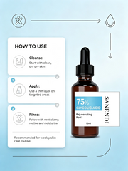 75% Glycolic Acid Peel Serum 15ml | Professional Strength AHA Skincare Formula | OEM ODM Supply