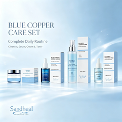 Sandiheal Blue Copper Peptide Skin Care Set | Complete Daily Facial Care Kit