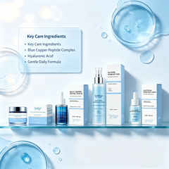 Sandiheal Blue Copper Peptide Skin Care Set | Complete Daily Facial Care Kit